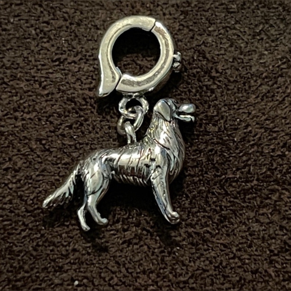 Silver Dog Charm Pendant - Picture 8 of 11